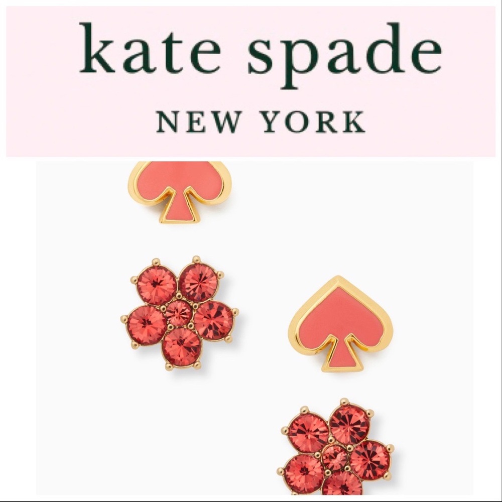 kate spade NEW YORK CORAL FLOWER STUDS - Picture 6 of 6